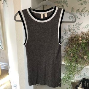 Anthropologie Metallic Tank